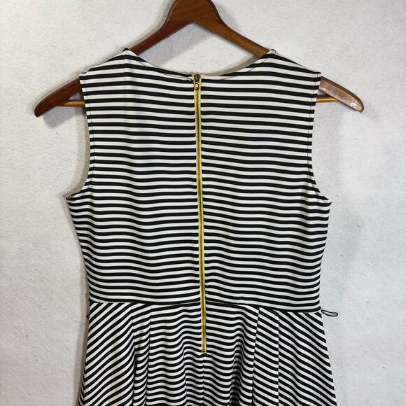Julian Taylor Women Sleeveless Sheath Dress SZ 14 Striped Yellow Accent NO TIE - Picture 2 of 8